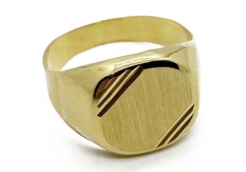 Zlatý prsten pánský 5,51 g 14 Kt