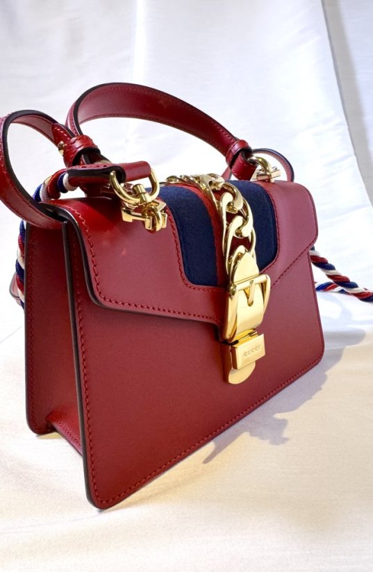 Gucci Sylvie Leather Top Handle Bag