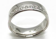 Zlatý prsten s Diamanty 7,22 g 14 Kt
