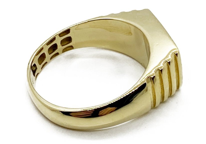 Zlatý prsten pánský 5,84 g 14 Kt