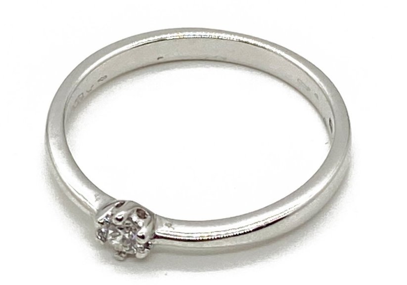 Zlatý prsten s Diamantem 1,68 g 14 Kt