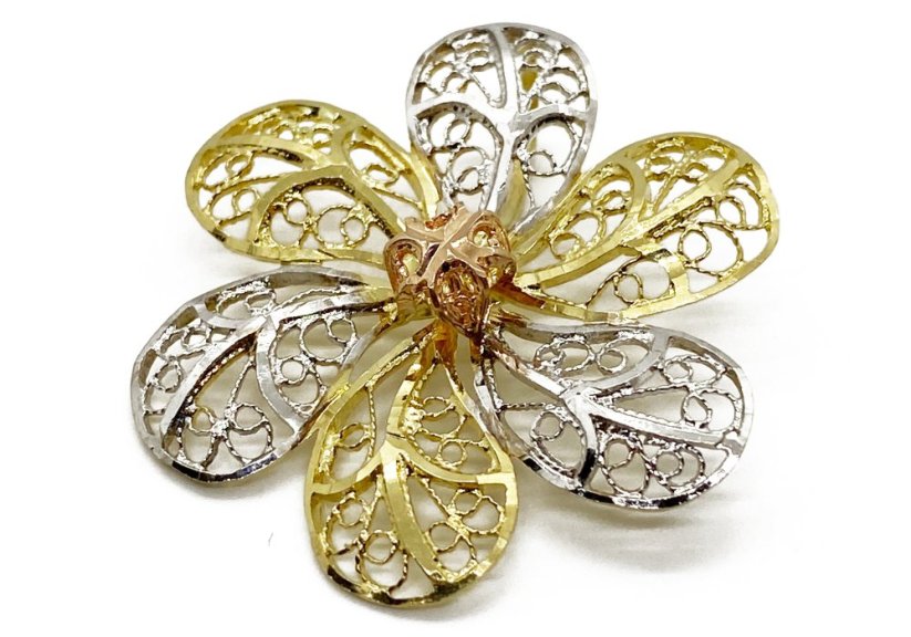 Zlatý přívěsek Kytka 3,45 g 14 Kt