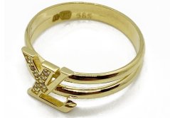 Zlatý prsten 2,61 g 14 Kt