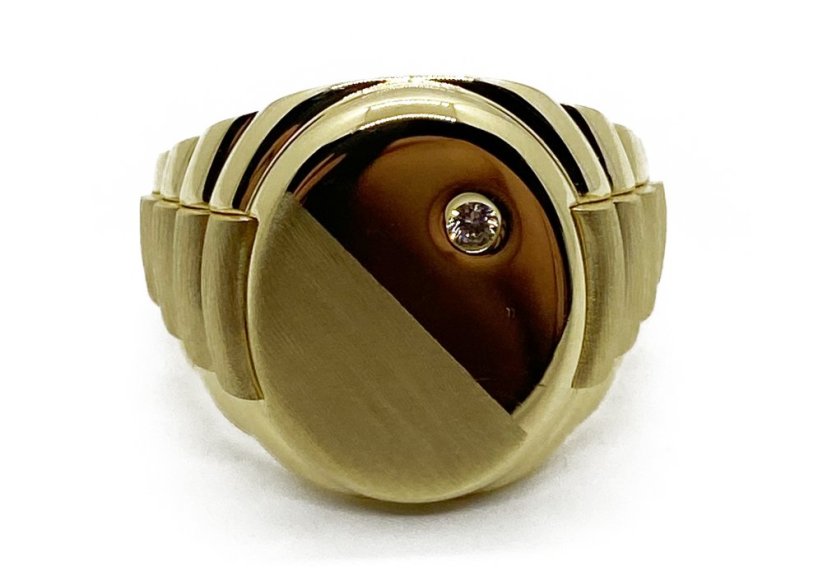 Zlatý prsten pánský 7,93 g 14 Kt