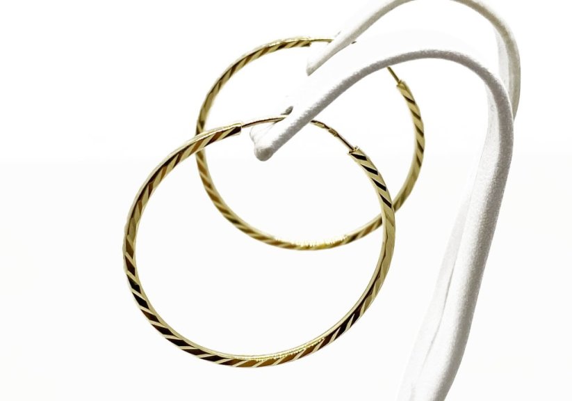 Zlaté náušnice 2,07 g 14 Kt