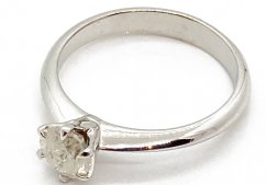 Zlatý prsten 2,56 g 14 Kt s Diamantem 0,55ct
