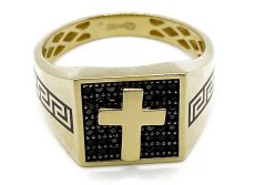 Zlatý prsten pánský 7,21 g 14 Kt