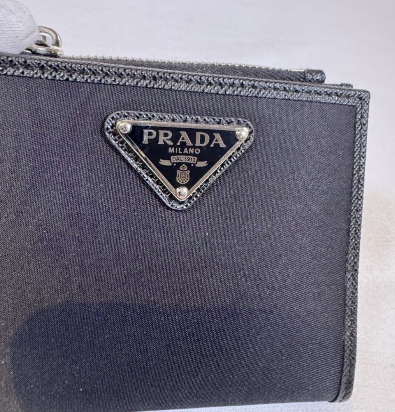 Prada Enamel Triangle Logo Wallet