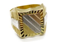 Zlatý prsten pánský 6,78 g 14 Kt