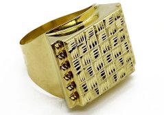 Zlatý prsten pánský 7,90 g 14 Kt