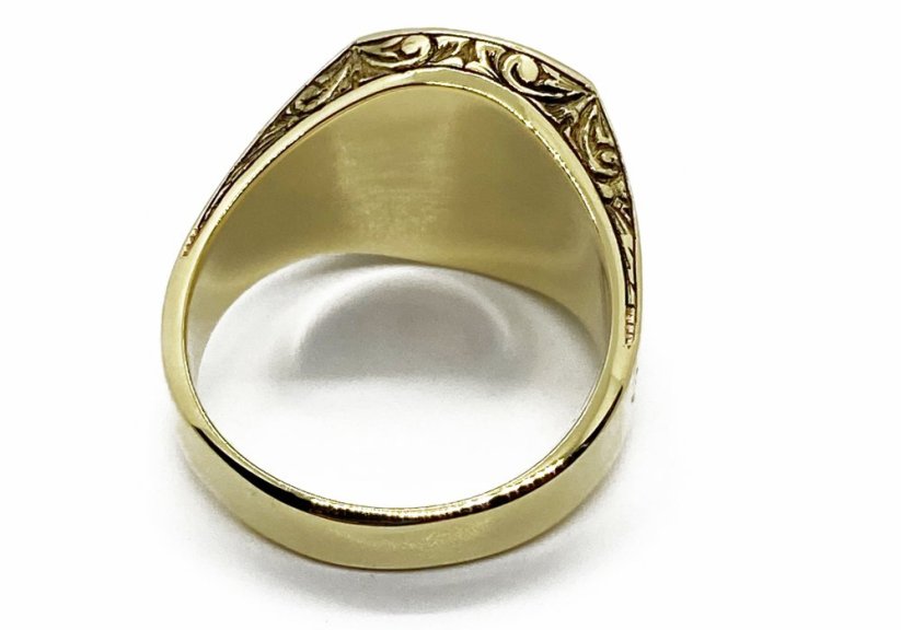 Zlatý prsten pánský 9,53 g 14 Kt