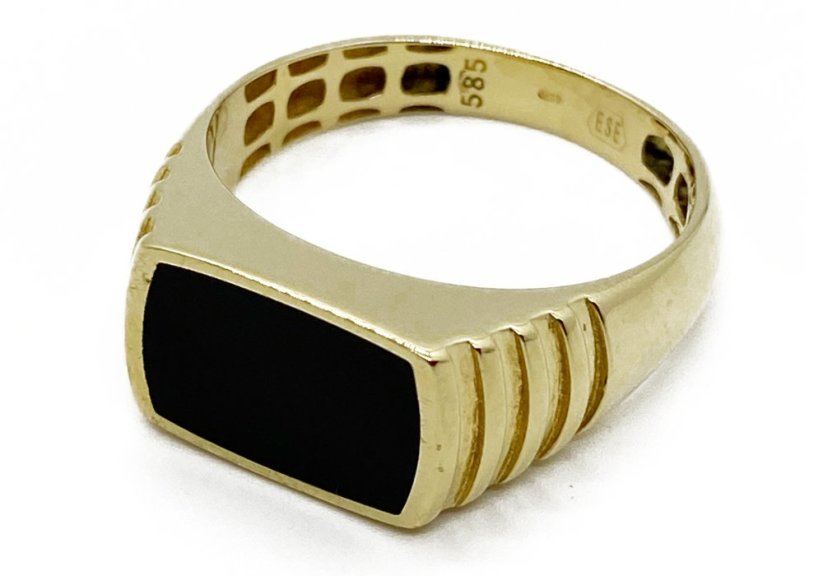 Zlatý prsten pánský 5,84 g 14 Kt