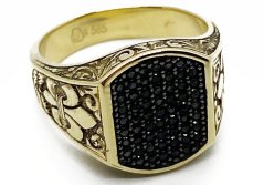 Zlatý prsten pánský 9,53 g 14 Kt