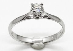 Zlatý prsten s Diamantem 1,31 g 14 Kt