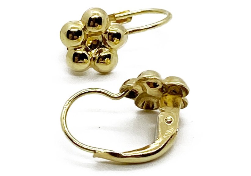 Zlaté náušnice dětské 1,64 g 14 Kt