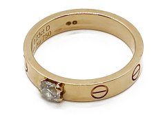 Zlatý prsten Cartier s Diamantem 0,23 ct