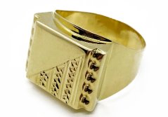 Zlatý prsten pánský 6,42 g 14 Kt
