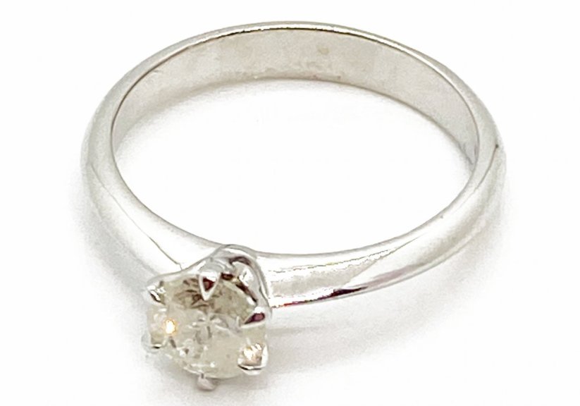 Zlatý prsten 2,56 g 14 Kt s Diamantem 0,55ct