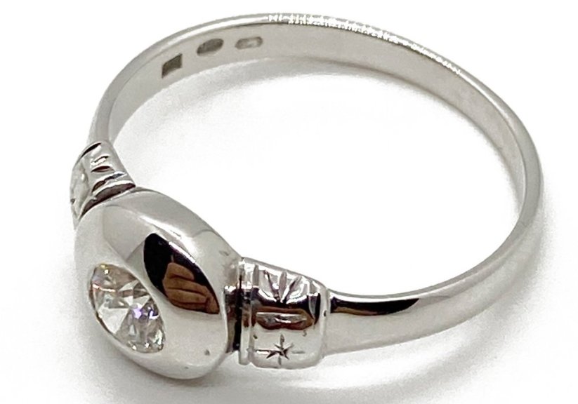 Zlatý prsten s Diamantem 0,25 Ct