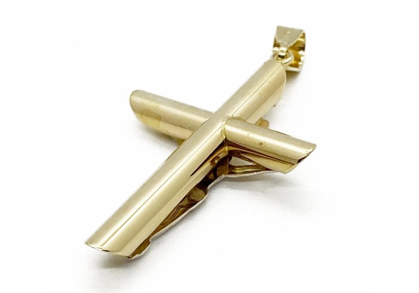 Zlatý přívěsek Kříž 2,54 g 14 Kt
