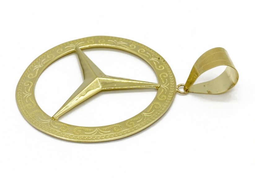 Zlatý přívěsek Mercedes 7,47 g 14 kt