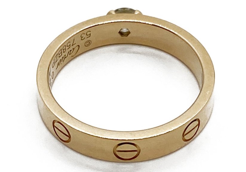 Zlatý prsten Cartier s Diamantem 0,23 ct
