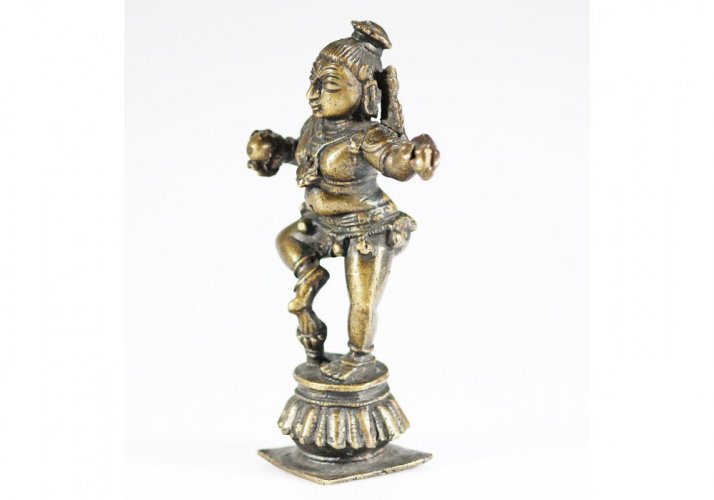 Bronzová soška Krishna