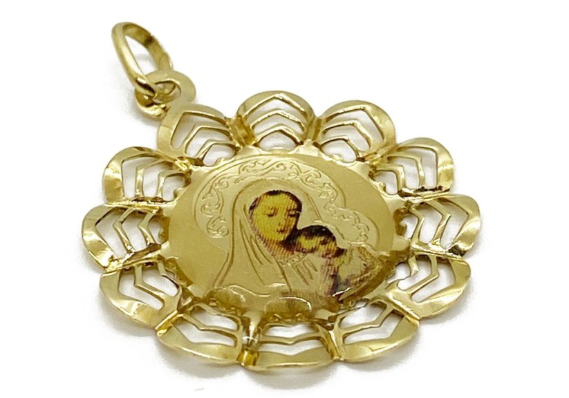 Zlatý přívěsek Madonka 1,63 g 14 Kt