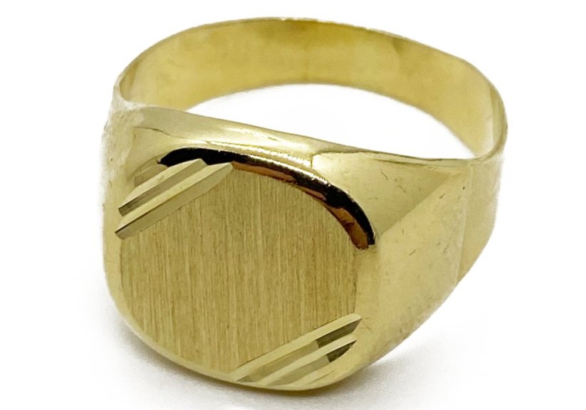 Zlatý prsten pánský 5,51 g 14 Kt