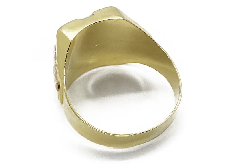 Zlatý prsten pánský 7,08 g 14 Kt