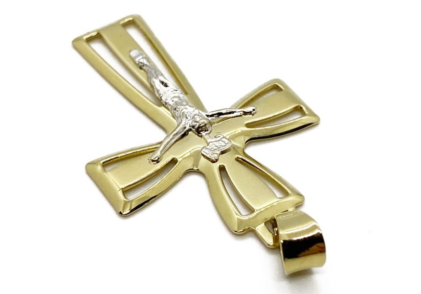 Zlatý přívěsek Kříž 2,29 g 14 Kt