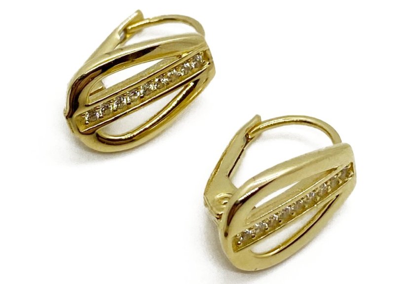 Zlaté náušnice 2,23 g 14 Kt