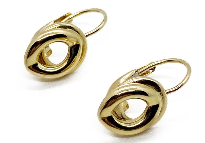 Zlaté náušnice 1,95 g 14 Kt