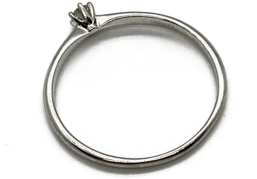 Zlatý prsten s Diamantem Alo 1,22 g 14 Kt