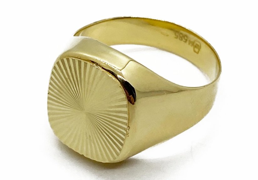Zlatý prsten pánský 4,78 g 14 Kt