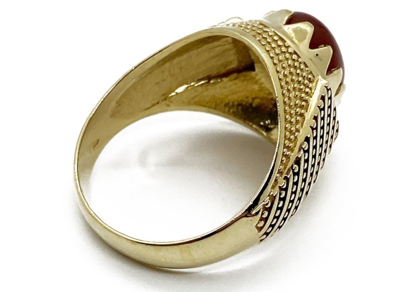 Zlatý prsten pánský 9,26 g 14 Kt