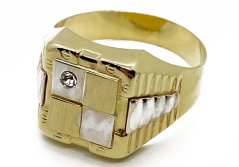 Zlatý prsten pánský 7,08 g 14 Kt