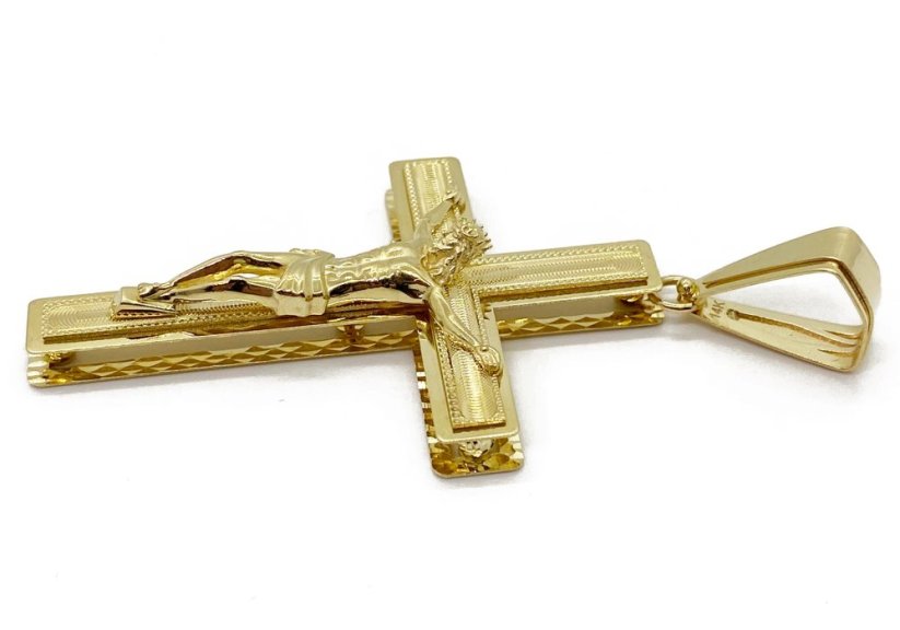Zlatý přívěsek Kříž 7,38 g 14 Kt