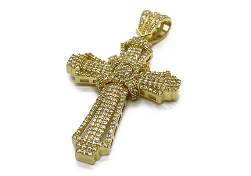 Zlatý přívěsek Kříž 9,67 g 14 Kt