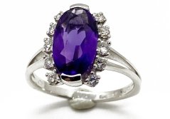 Zlatý prsten s Diamanty 4,46 g 14 Kt