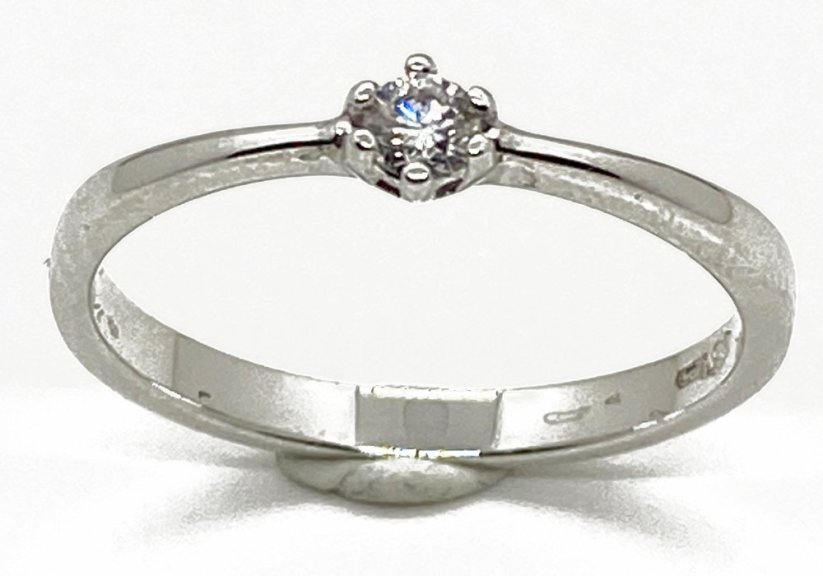 Zlatý prsten s Diamantem 1,68 g 14 Kt