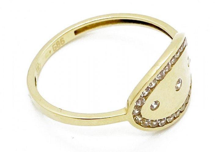 Zlatý prsten 1,53 g 14 Kt