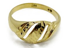 Zlatý prsten 2,77 g 14 Kt