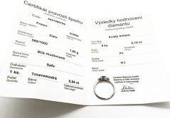 Zlatý prsten se Safírem a Diamanty