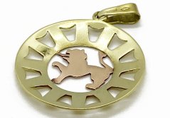 Zlatá přívěsek Lev 1,79 g 14 Kt