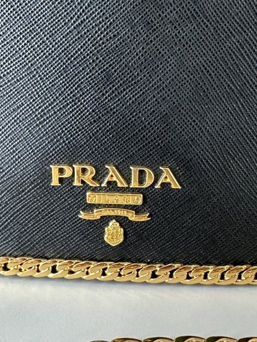 Prada Semi Soft Bag Leather Handbay