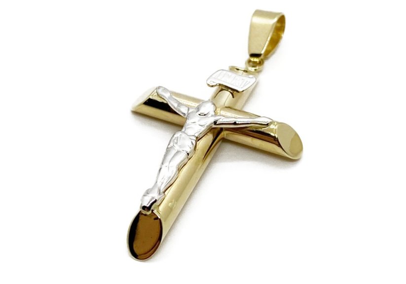 Zlatý přívěsek Kříž 2,54 g 14 Kt