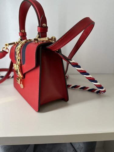 Gucci Sylvie Leather Top Handle Bag