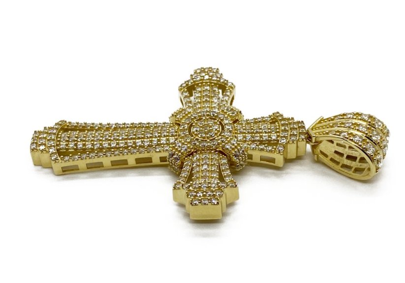 Zlatý přívěsek Kříž 9,67 g 14 Kt