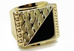 Zlatý prsten pánský 7,58 g 14 Kt